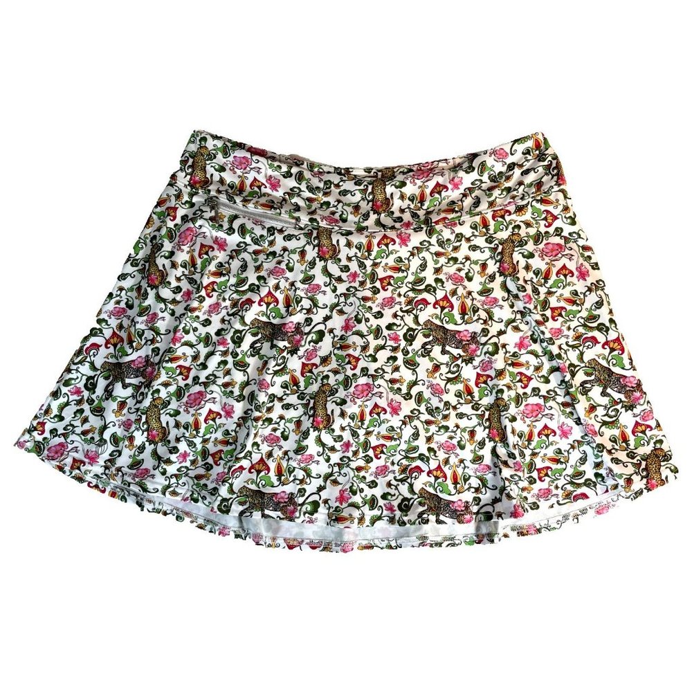 GG Blue Luxe Sport floral leopard golf tennis pickleball padel skort skirt XL